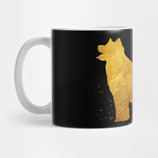 Alaskan Malamute golden art Mug